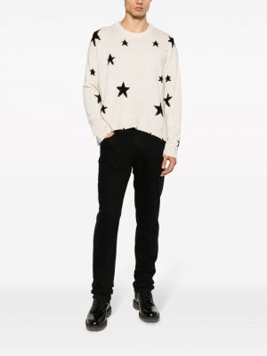 Sweter z kaszmiru z przetarciami w gwiazdy Zadig&voltaire czarny