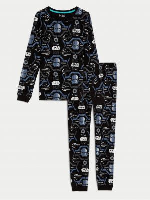 Hviezdne pyžamo Marks & Spencer čierna