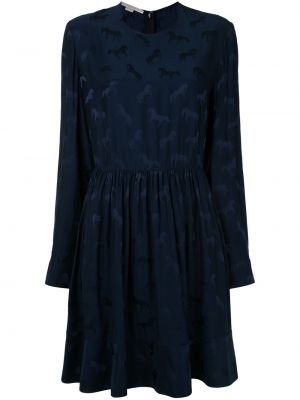 Mini vestido con estampado Stella Mccartney azul