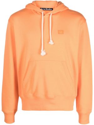 Vilnonis džemperis su gobtuvu Acne Studios oranžinė
