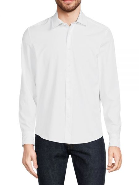 Однотонная рубашка Kenneth Cole белая