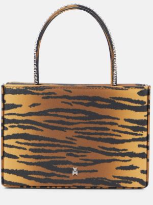Сатенени шопинг чанта с принт с тигров принт Amina Muaddi
