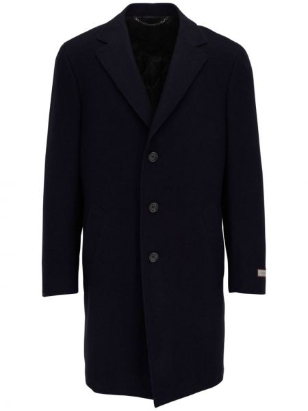 Manteau avec applique Canali bleu