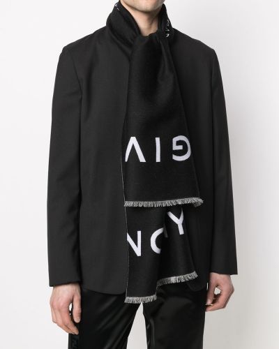 Bufanda con bordado con flecos Givenchy negro