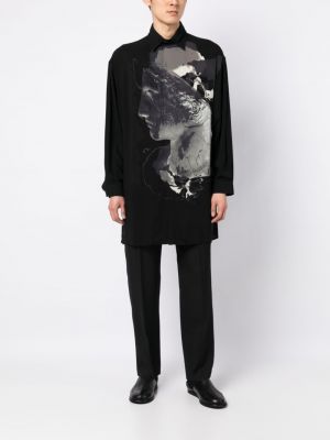 Koszula z nadrukiem Yohji Yamamoto czarna