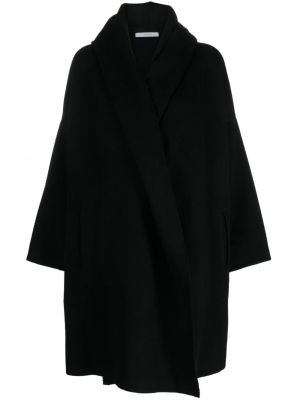Kašmírový kabát s kapucňou Dusan čierna