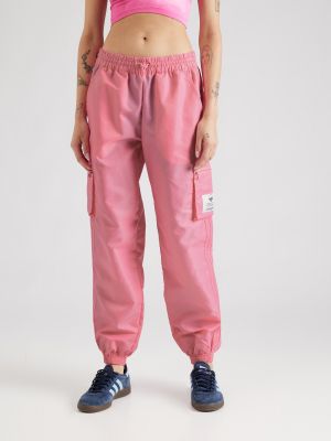 Kargo hlače iz najlona Adidas Originals roza