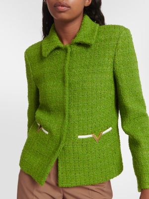 Μπουφάν tweed Valentino πράσινο