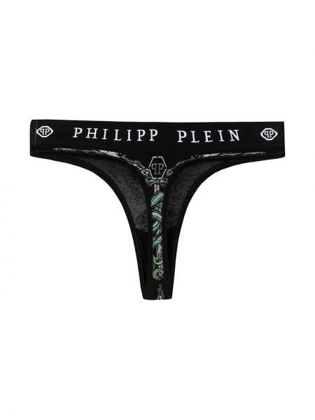 Tangas con estampado Philipp Plein negro