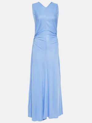 Midi haljina od jersey Bottega Veneta plava