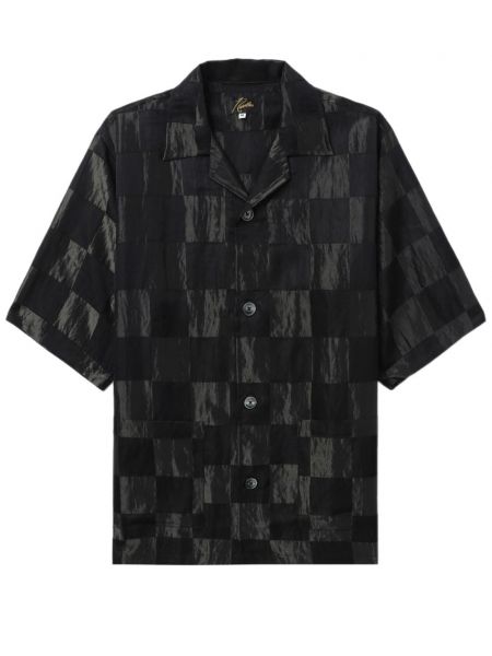 Košile s potiskem s abstraktním vzorem Needles černá