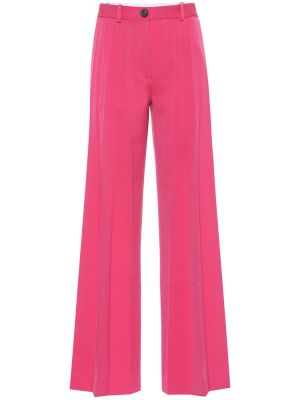 Pantaloni cu talie înaltă plisate Peter Do roz
