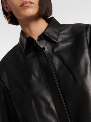 Kožená košeľa Loewe čierna