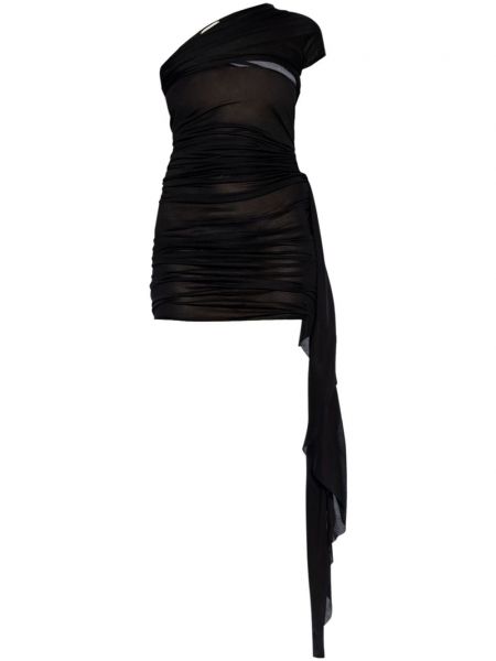 Асиметрична коктейлна рокля The Mannei черно