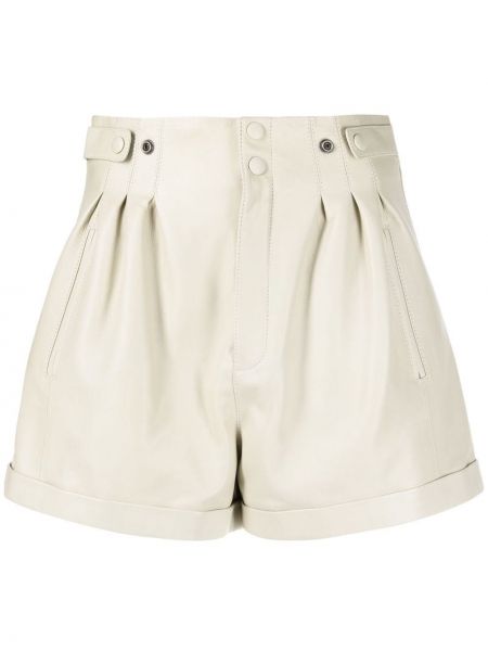 Leder shorts Saint Laurent beige
