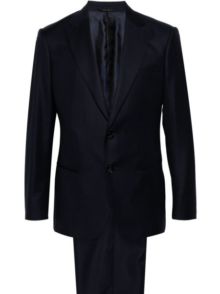 Vlnený oblek Giorgio Armani modrá