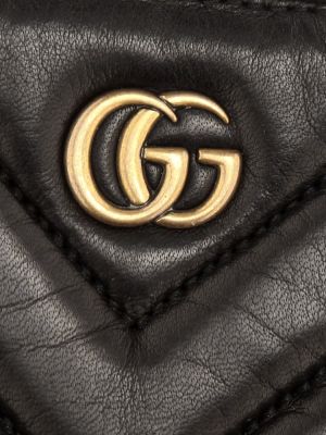 Kožne rukavice Gucci crna