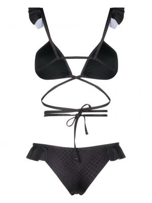 Bikini mit print mit rüschen Ea7 Emporio Armani