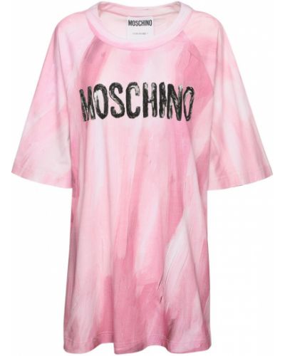 Бавовняне сорочка Сукня Moschino, рожеве
