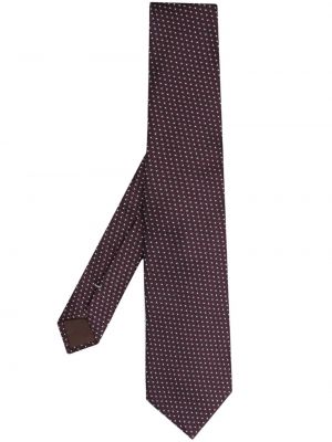 Cravată de mătase din jacard Canali roșu