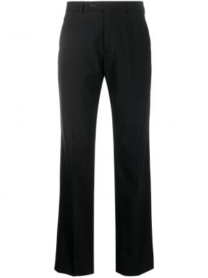 Pruhované rovné kalhoty Mm6 Maison Margiela černé