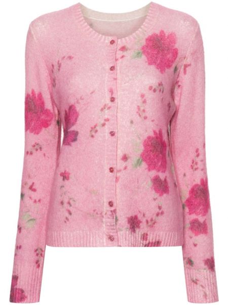 Striktrøje i jacquard stof Blumarine pink