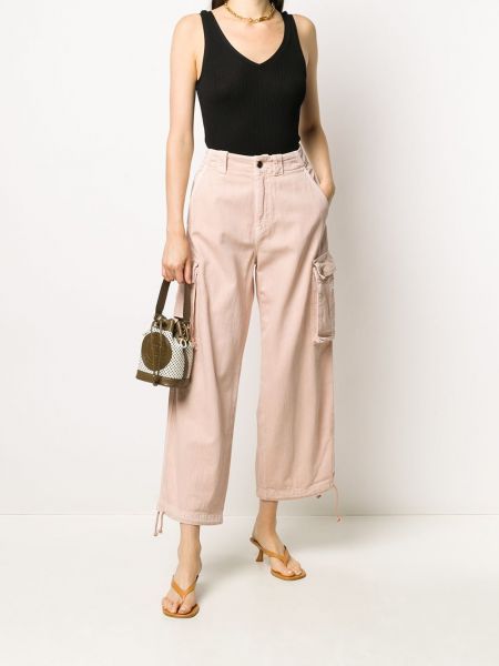 Pantalones cargo Semicouture rosa