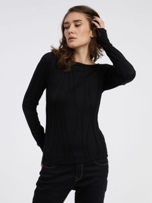 Tricou cu mânecă lungă Aware By Vero Moda negru