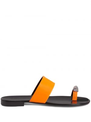 Ilma kontsaga nahast sandaalid Giuseppe Zanotti oranž