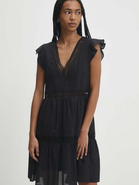 Pamučna mini haljina Answear Lab crna