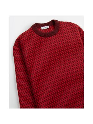 Sweter w jodełkę Lanvin czerwony