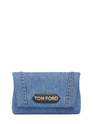 Usnjena ogrlica Tom Ford modra