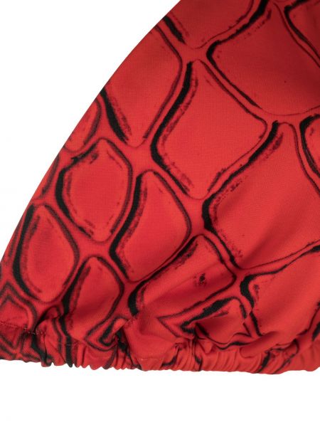 Bikiny s hadím vzorem Noire Swimwear červené