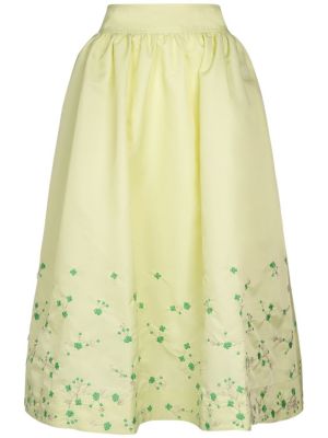 Midi sukně Ganni - zelená