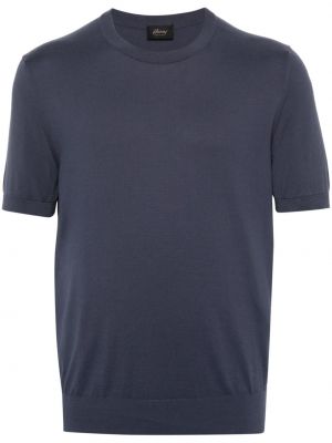 Megztas marškinėliai Brioni mėlyna