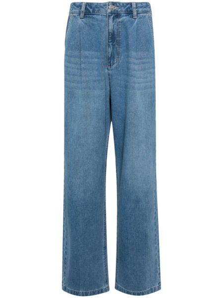 Jeans taille haute large Studio Tomboy bleu