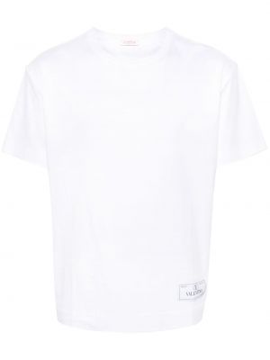Βαμβακερή μπλούζα Valentino Garavani λευκό