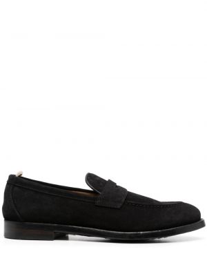 Pantofi loafer din piele de căprioară Officine Creative negru