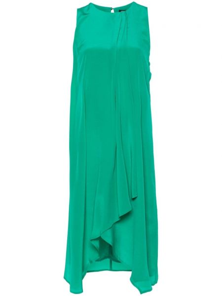 Копринена миди рокля без ръкави Liu Jo зелено