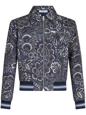 Bomber jakna s printom s paisley uzorkom Etro plava