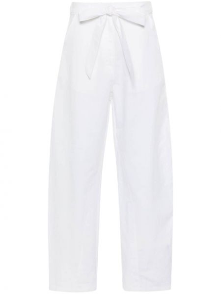 Kalhoty relaxed fit Pinko bílé