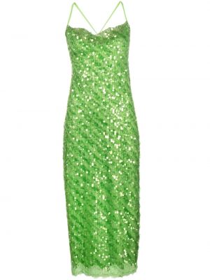 Миди рокля с пайети Ermanno Firenze зелено