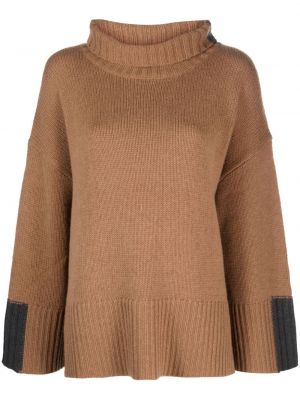Sweter z kaszmiru Kristensen Du Nord brązowy
