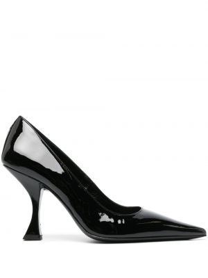 Кожени полуотворени обувки By Far черно