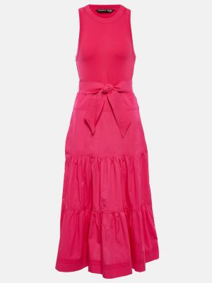 Платье миди Veronica Beard розовое