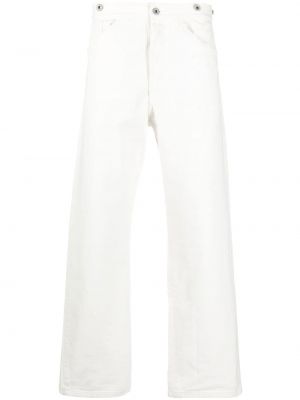 Bavlnené bavlnené džínsy s rovným strihom s vysokým pásom Levi's biela