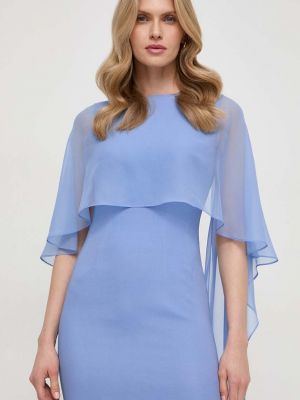 Svilena mini haljina Luisa Spagnoli plava