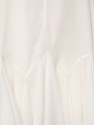 Sukienka mini bawełniana z falbankami Rick Owens biała