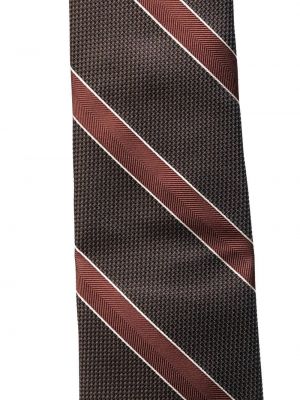 Krawat w paski z nadrukiem Dell'oglio