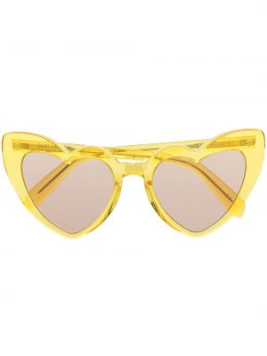 Слънчеви очила със сърца Saint Laurent Eyewear жълто